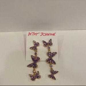 Betsey Johnson Butterfly Earrings